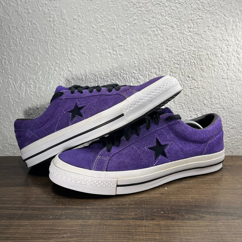 Converse One Star Ox Unisex Purple White Shoes - M 11 - W 13 - Picture 3 of 9